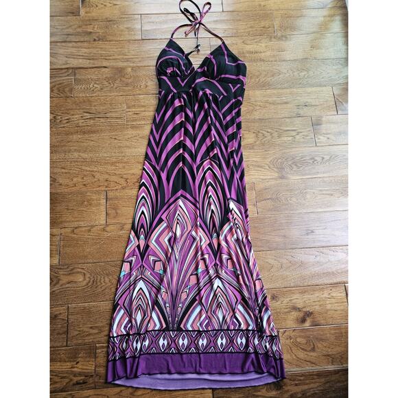 Saint Tropez West Dresses & Skirts - Saint Tropez West Women's Halter Maxi Dress Size 14 Resort Beach Tropical